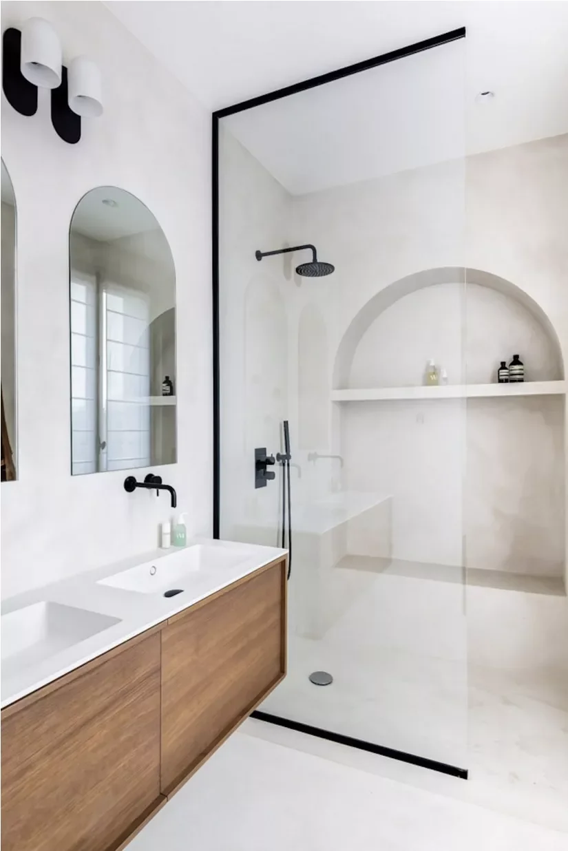 53 Stunning Walk-In Shower Ideas for Modern, Accessible Bathrooms 32 Add an Arched Niche