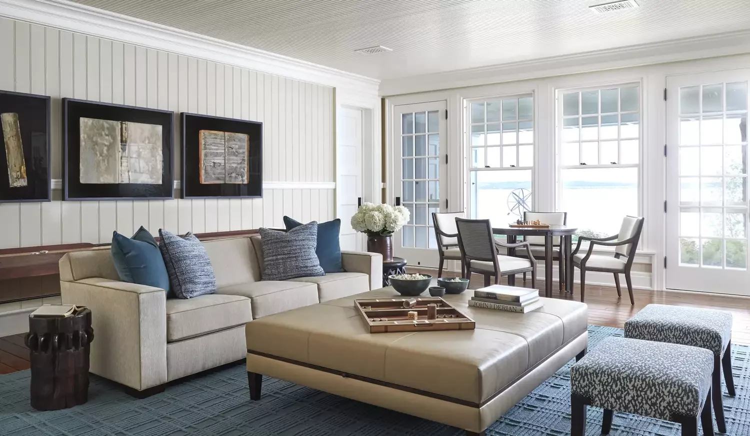 49 Stylish Game Room Ideas That Blend Fun with Design Add an Oversized Ottoman