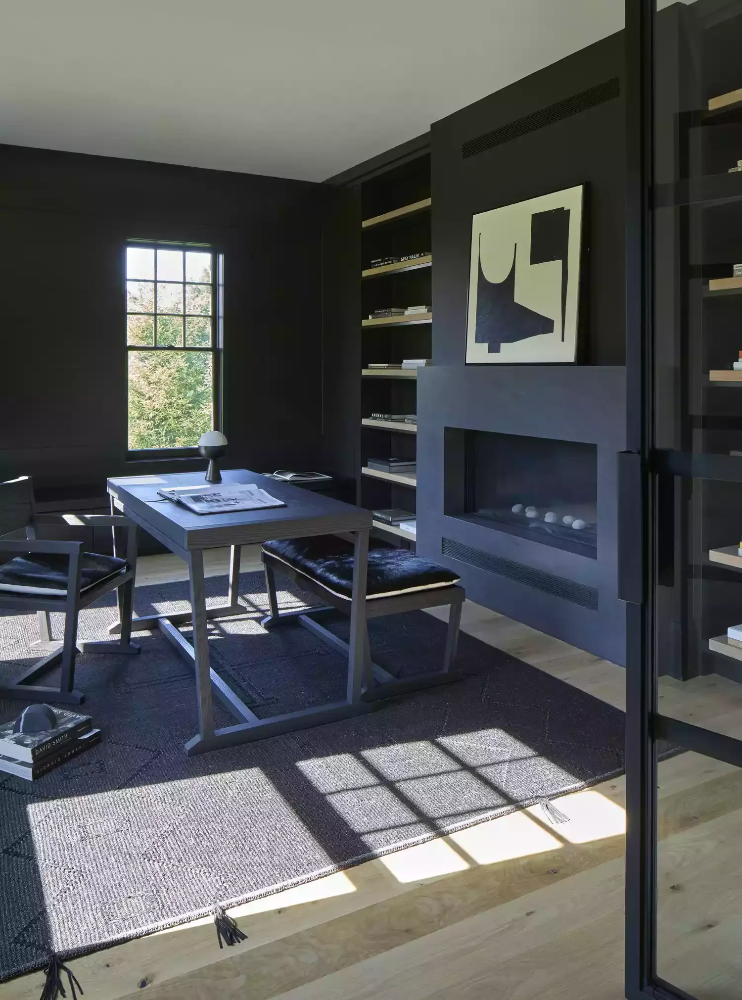 27 Stunning Linear Fireplace Ideas for Modern Homes That Combine Style and Easy Maintenance 13 All-Black Linear Fireplace