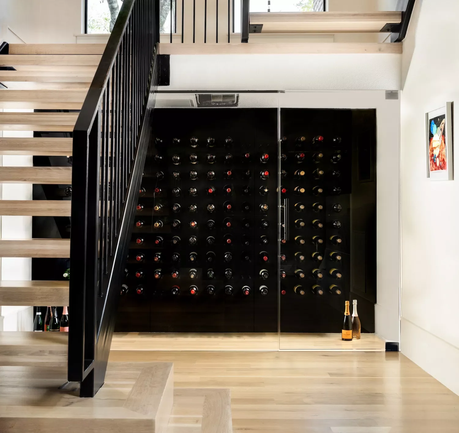 32 Stunning Wine Storage Ideas That Will Transform Your Home All-Black Wine Cellar