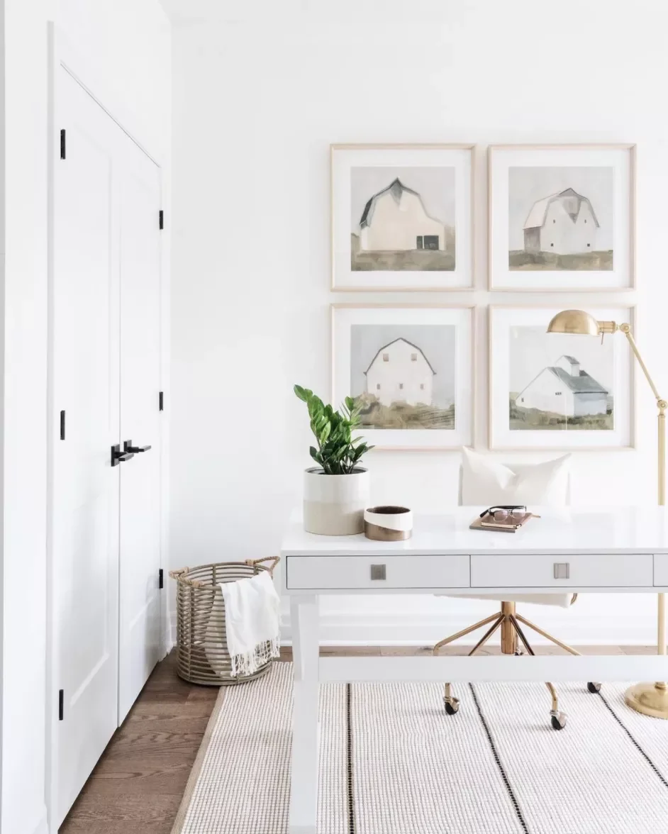 70 Creative Home Office Ideas to Design Your Perfect Workspace All-White Home Office