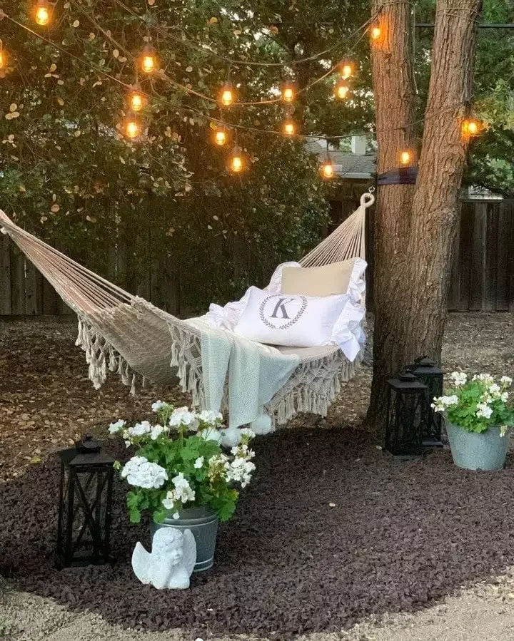 29 Stunning Backyard Hammock Ideas to Create Your Perfect Relaxation Retreat 27 An Inviting Dirt Yard