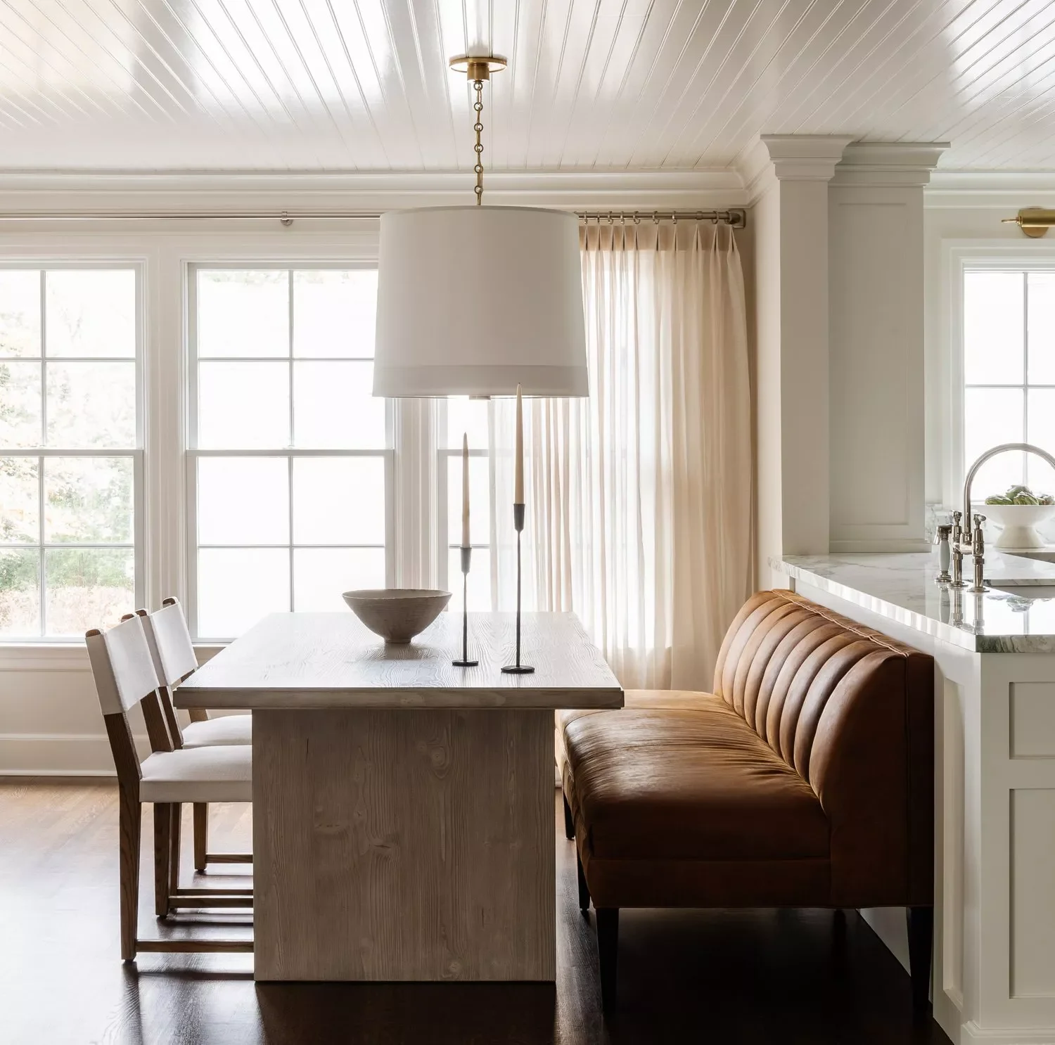 21 Creative Half Wall Ideas to Transform Your Home's Style 7 Anchor Banquette Seating