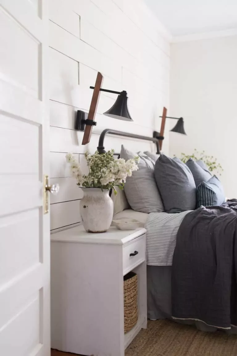 33 Stunning Shiplap Accent Wall Ideas to Transform Your Home 26 Anchor the Bed Wall