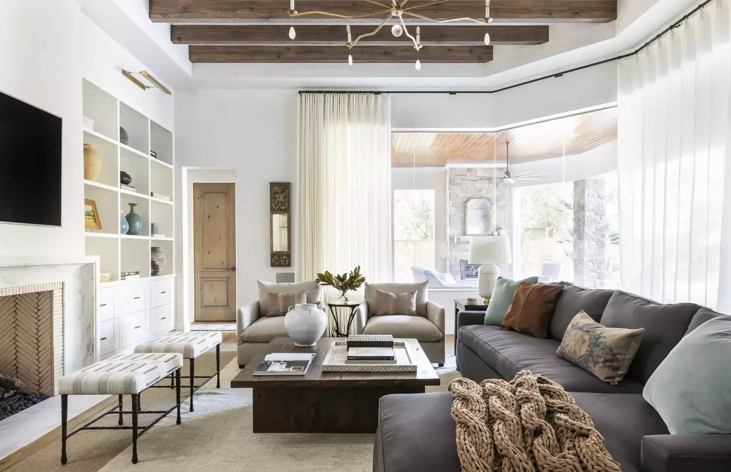 52 Stunning Living Room Curtain Ideas That Transform Any Space 36 Angled Curtains
