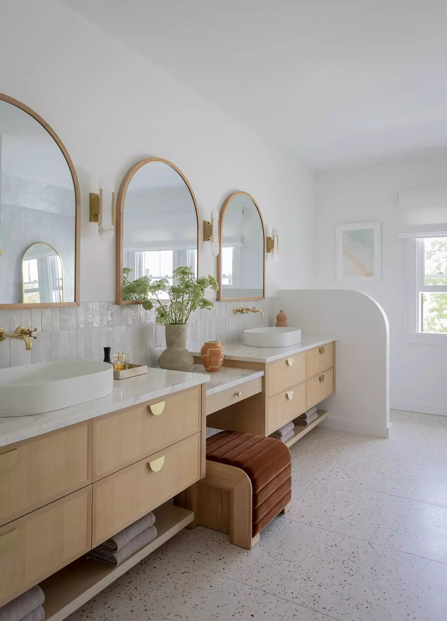 25 Bathroom Mirror Ideas That Make Any Space Feel Massive Arched Vanity Mirrors