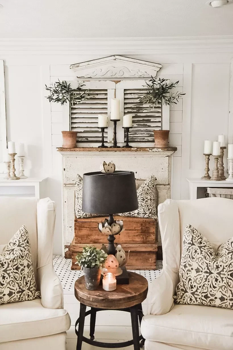 30 Beautiful Spring Mantel Ideas That Will Transform Your Living Space 29 Architectural Salvage
