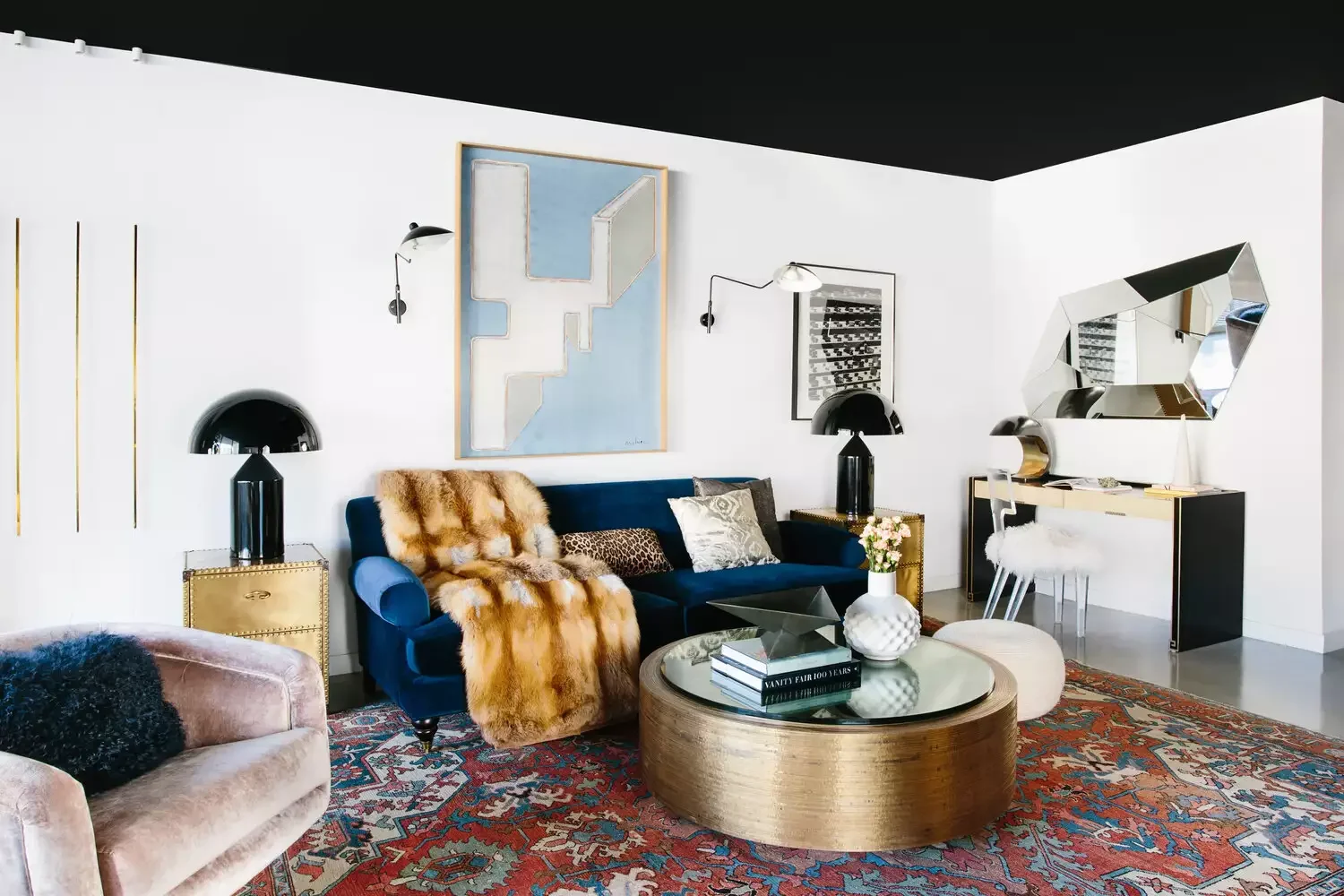 47 Stunning Blue Living Room Ideas That Work With Any Design Style 12 Art Deco-Inspired