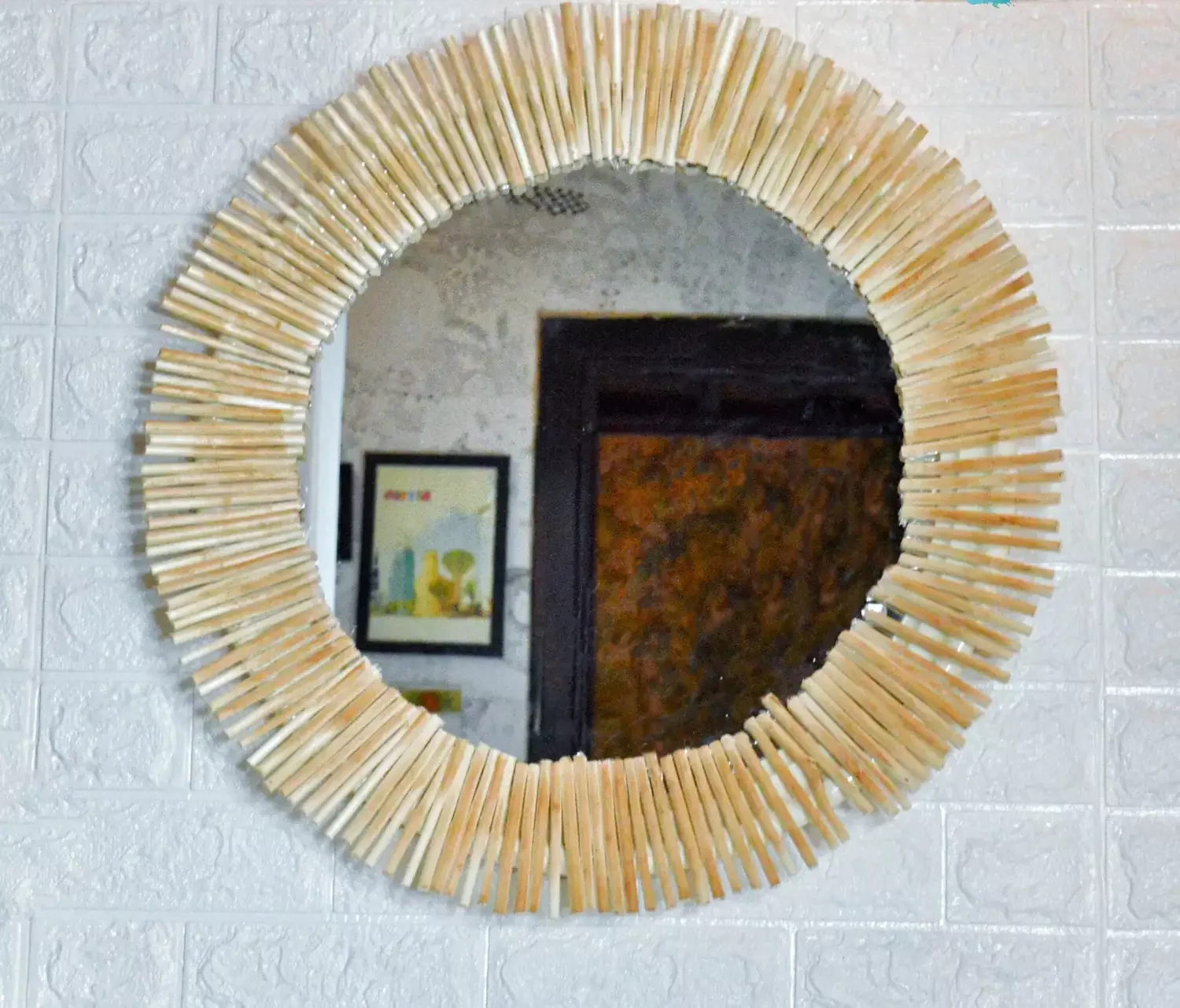 26 Creative DIY Mirror Frame Projects That Will Transform Your Space Assemble a DIY Sunburst Stick Mirror