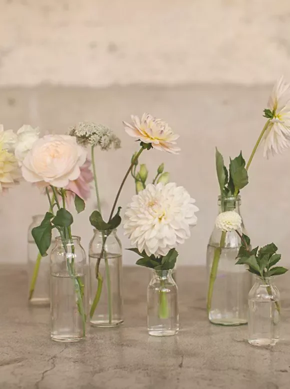 52 Gorgeous Spring Table Centerpiece Ideas to Transform Your Dining Space 44 Assortment of Bud Vases