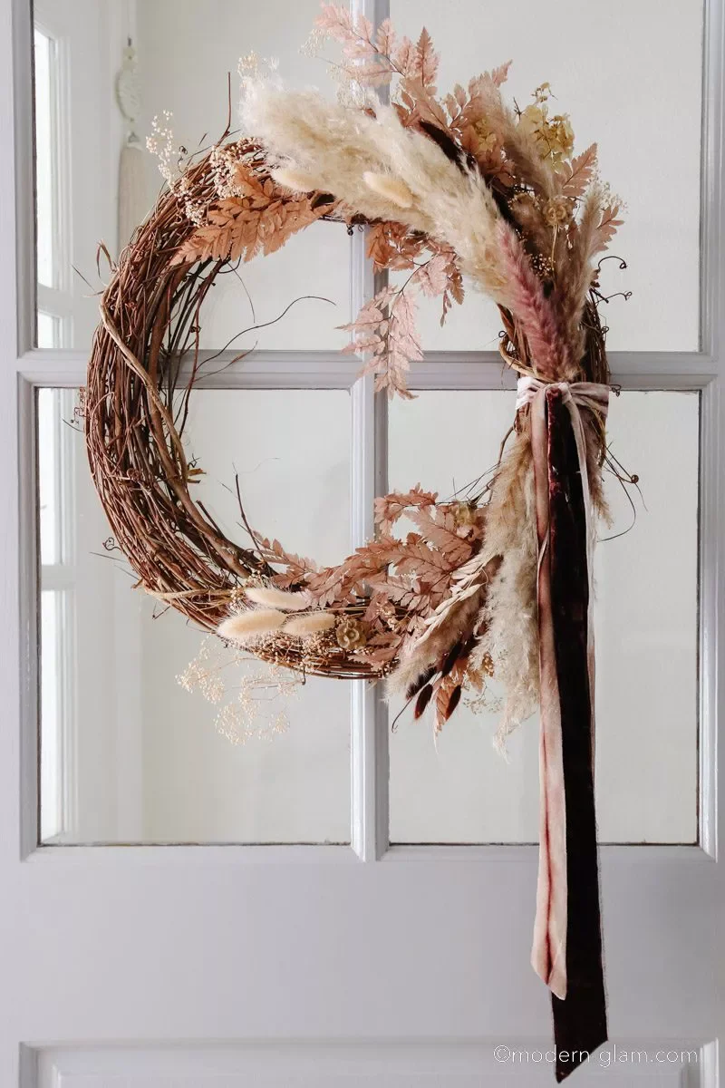 66 Beautiful Fall Wreath DIY Ideas to Welcome Autumn Into Your Home 53 Asymmetrical Fall Wreath