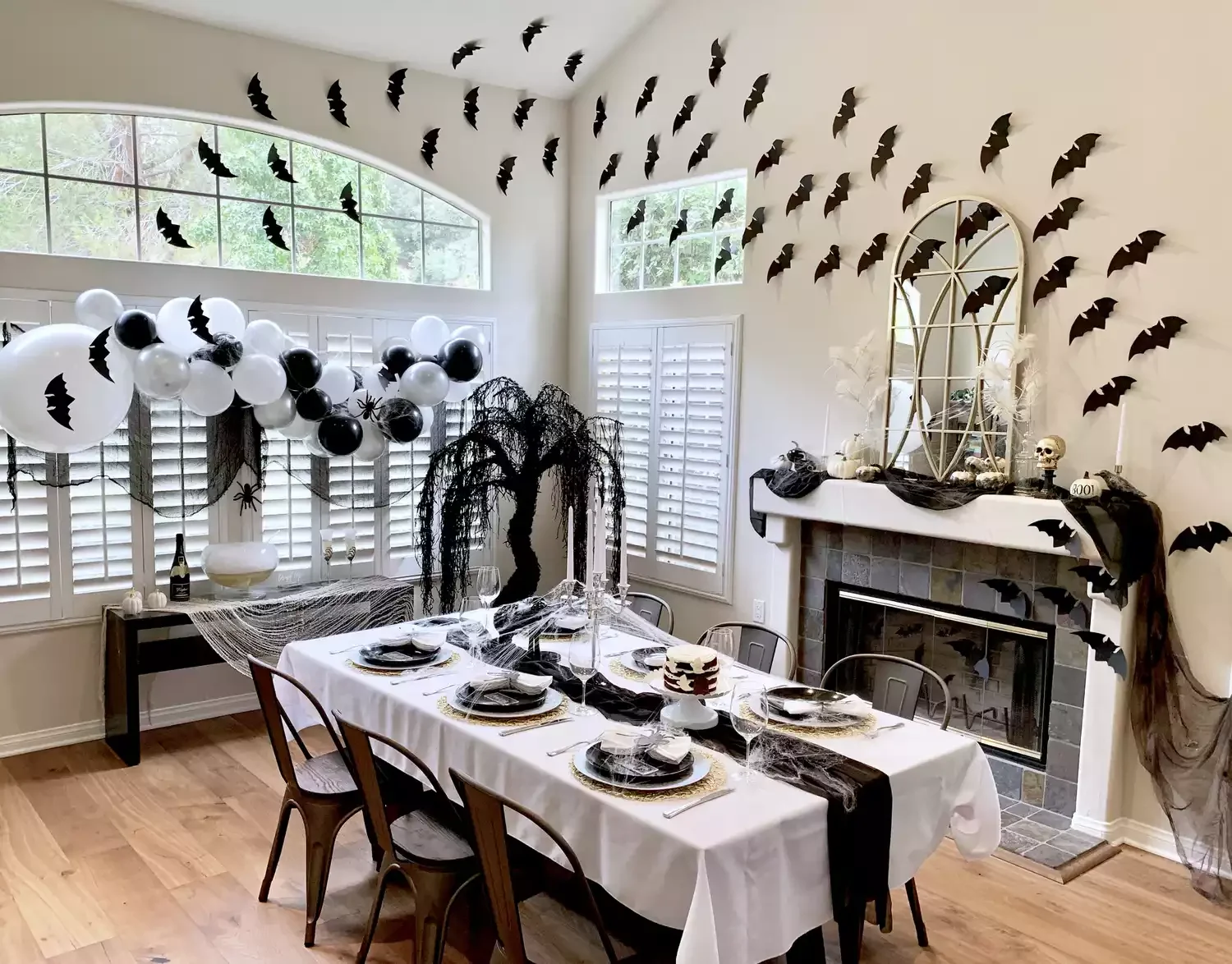 28 Creative Halloween Decorating Ideas You'll Want to Try Right Now 5 Attack of the Living Room Bats