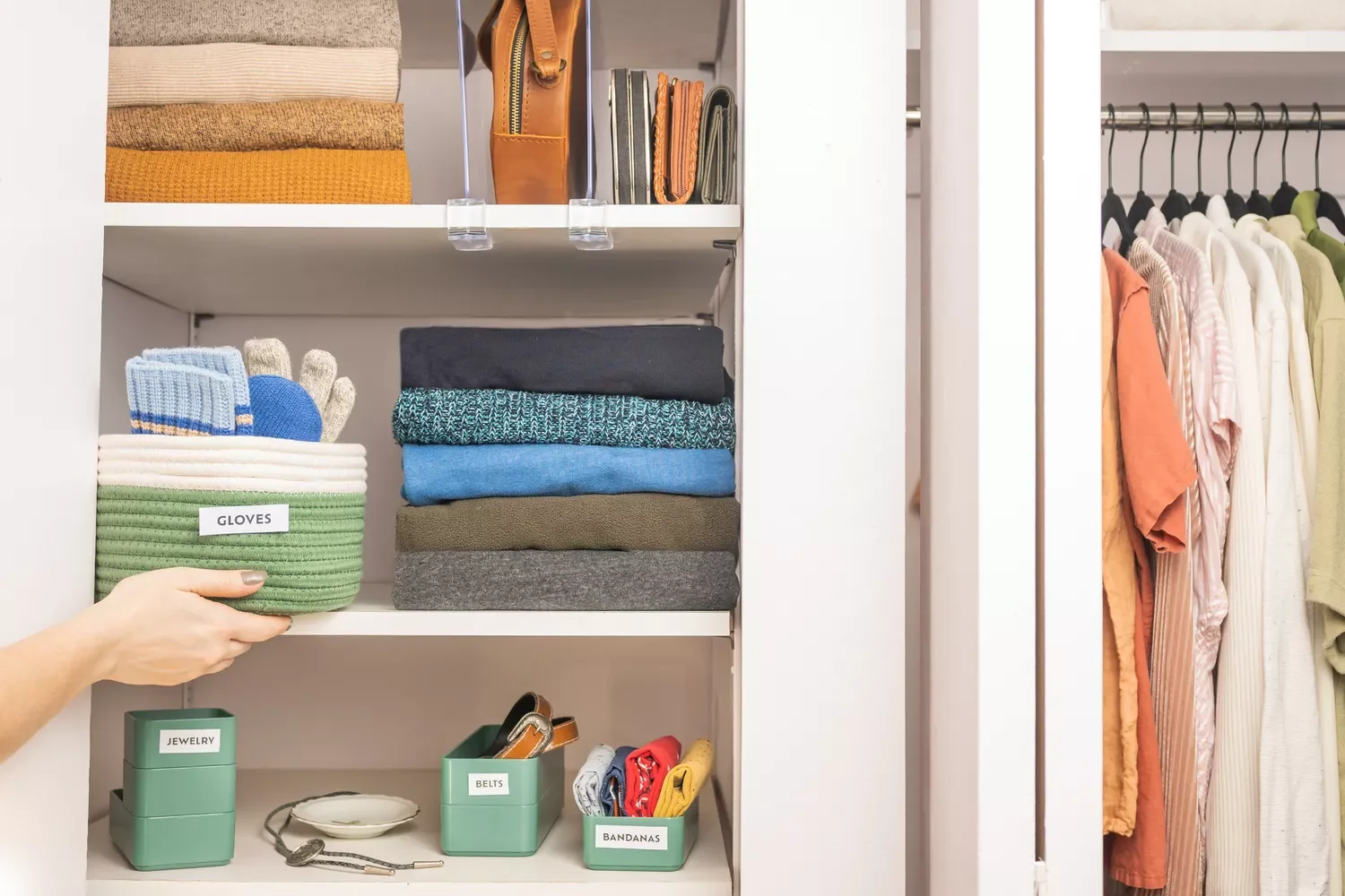 36 Brilliant Closet Organization Ideas to Transform Your Space Avoid Overstocking Open Shelving