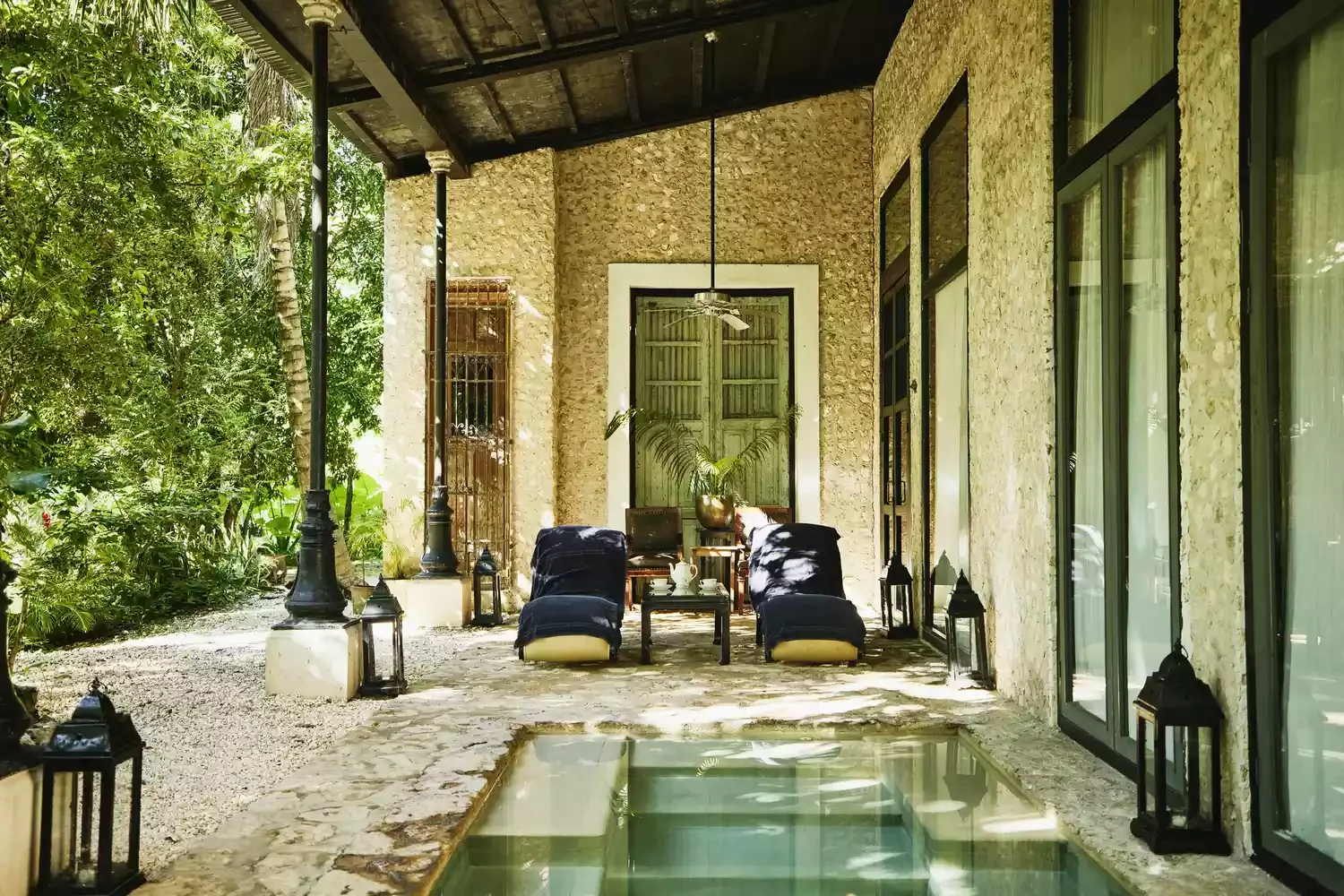 37 Stunning Plunge Pool Designs to Transform Your Backyard Into a Cool Summer Retreat 37 Back Patio Plunge Pool