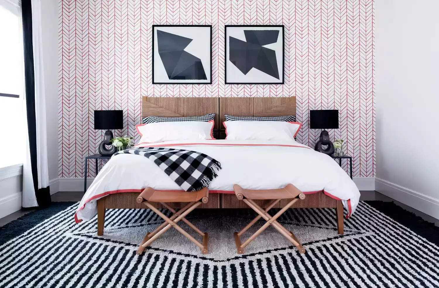 19 Stunning Red Bedroom Ideas That Will Transform Your Space 16 Balance With White and Black