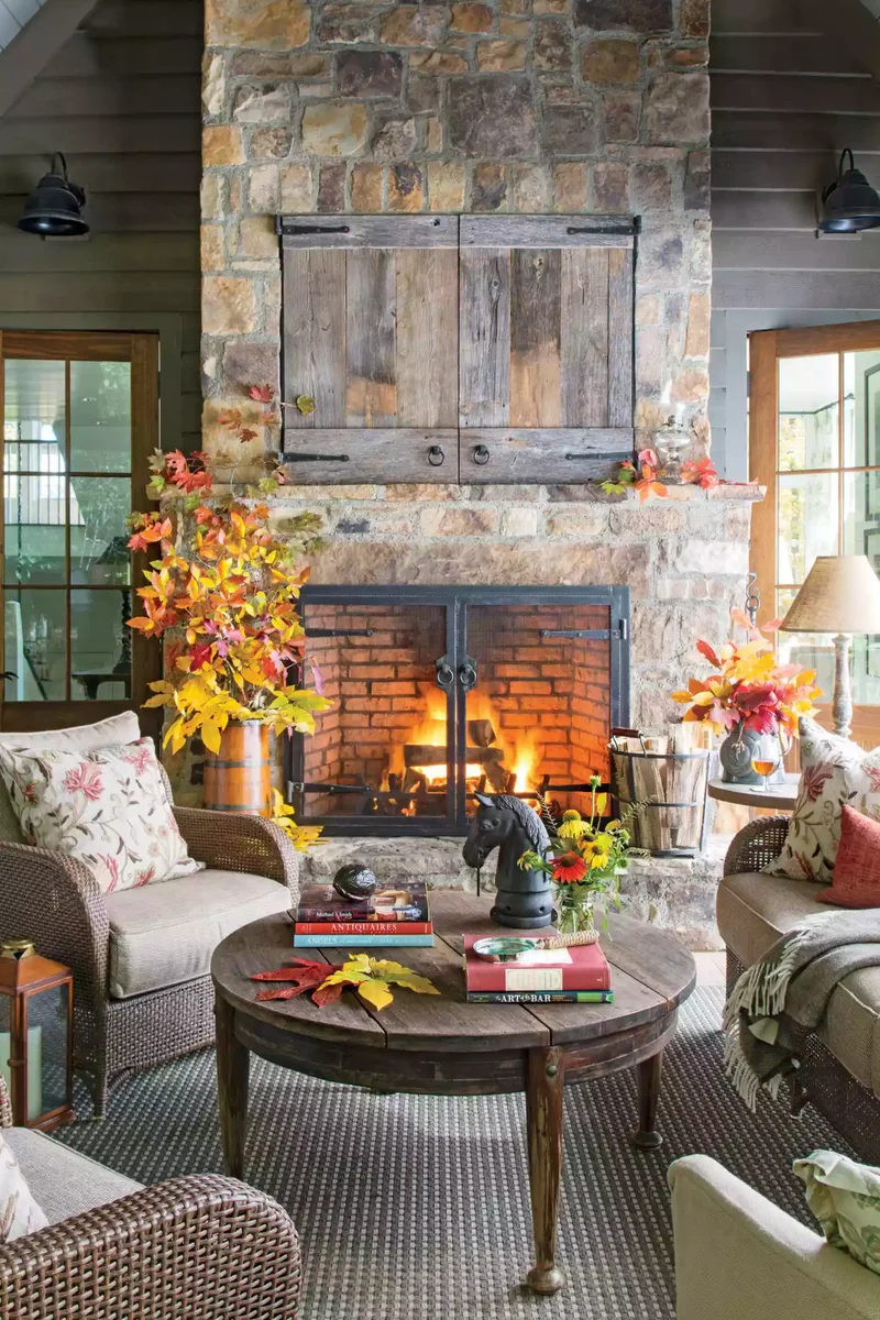 48 Fall Mantel Decorating Ideas For Seasonal Style 22 Barnyard Elegance