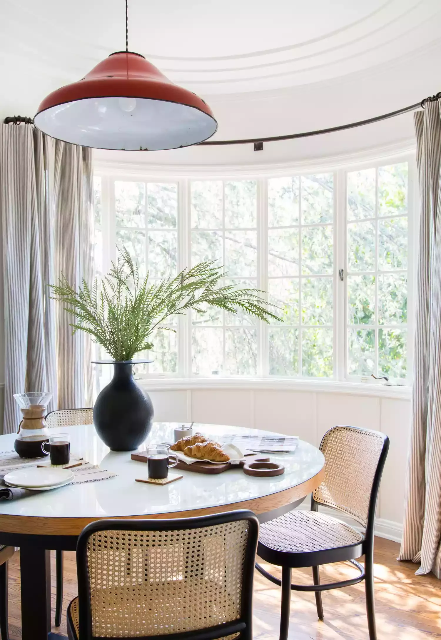 30 Stunning Dining Room Curtain Ideas That Will Transform Your Space Bay or Bow Window Curtains