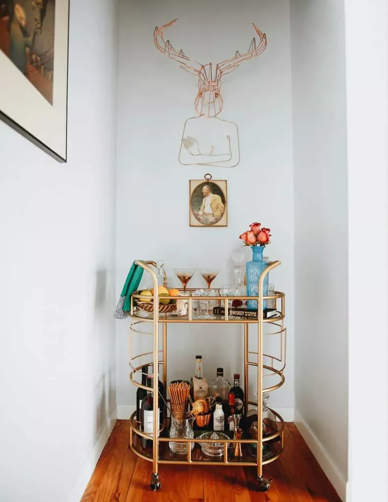 33 Stylish Bar Cart Ideas That'll Transform Your Home Entertainment Game 19 Be Quirky