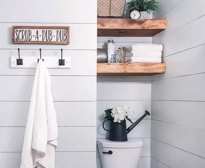 17 Brilliant Above-Toilet Storage Solutions That'll Transform Your Bathroom Be Rustic With Open Shelving