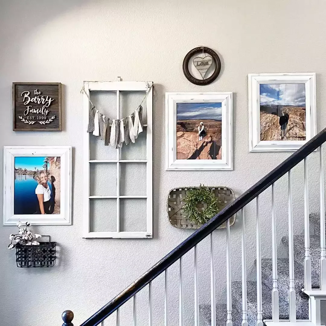 30 Creative Staircase Wall Decorating Ideas That Will Transform Your Space 2 Be Rustic