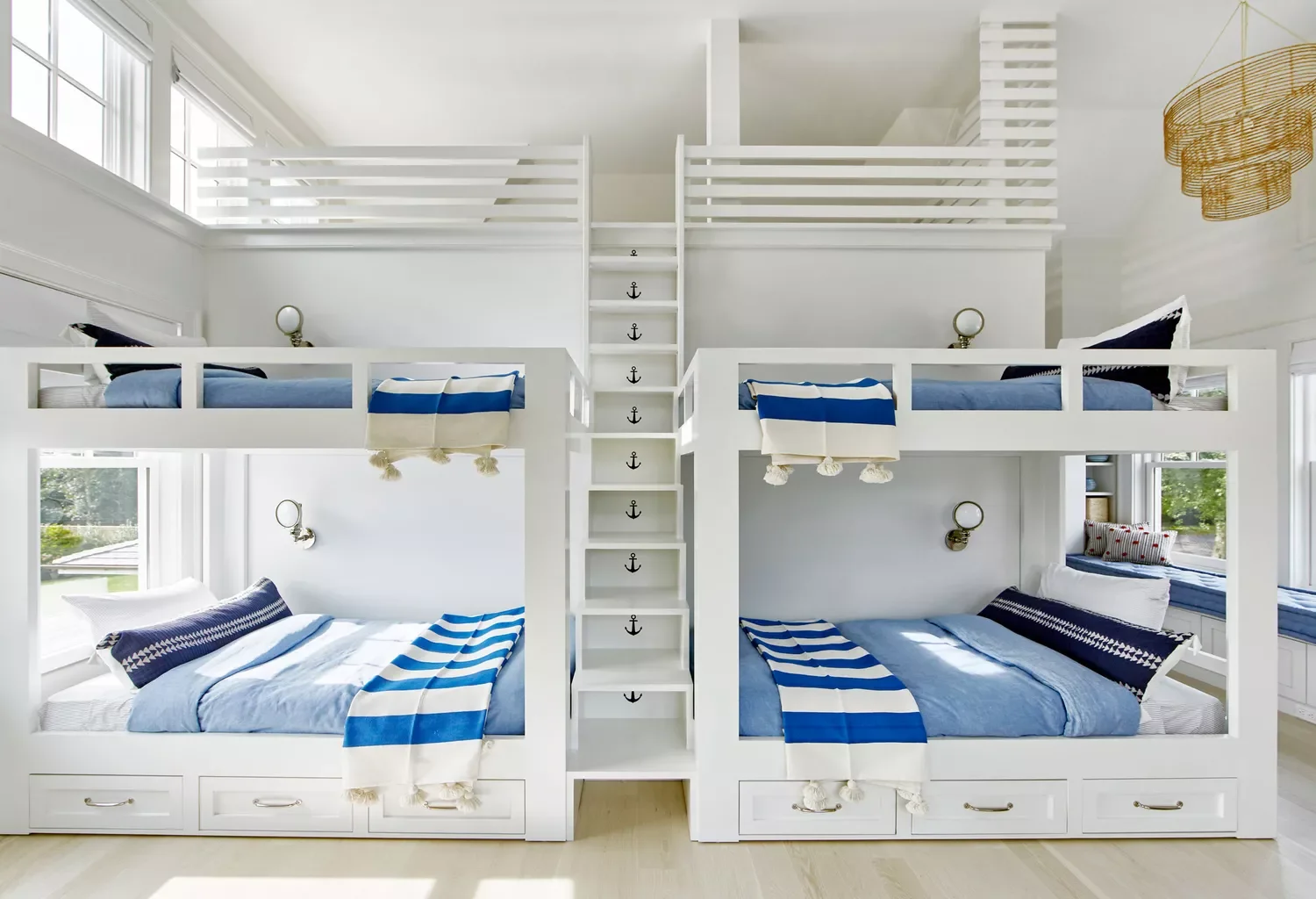 25 Amazing Bunk Room Designs That Work for Every Age 7 Beach House