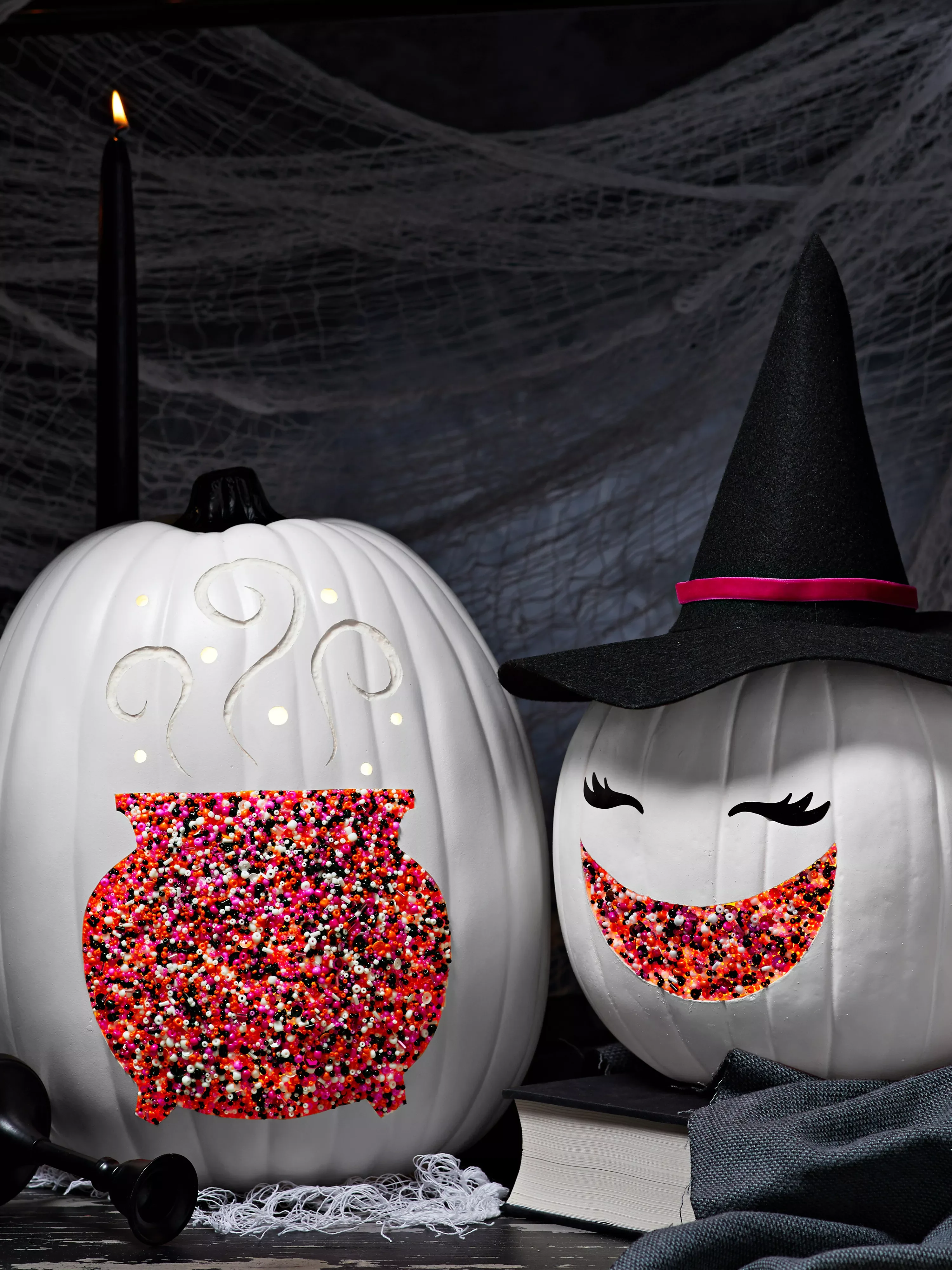 65 Free Pumpkin Carving Templates to Transform Your Porch 48 Bead-Dazzled Pumpkins