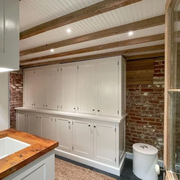 13 Basement Ceiling Ideas to Transform Your Space 10 Beadboard Between Ceiling Beams