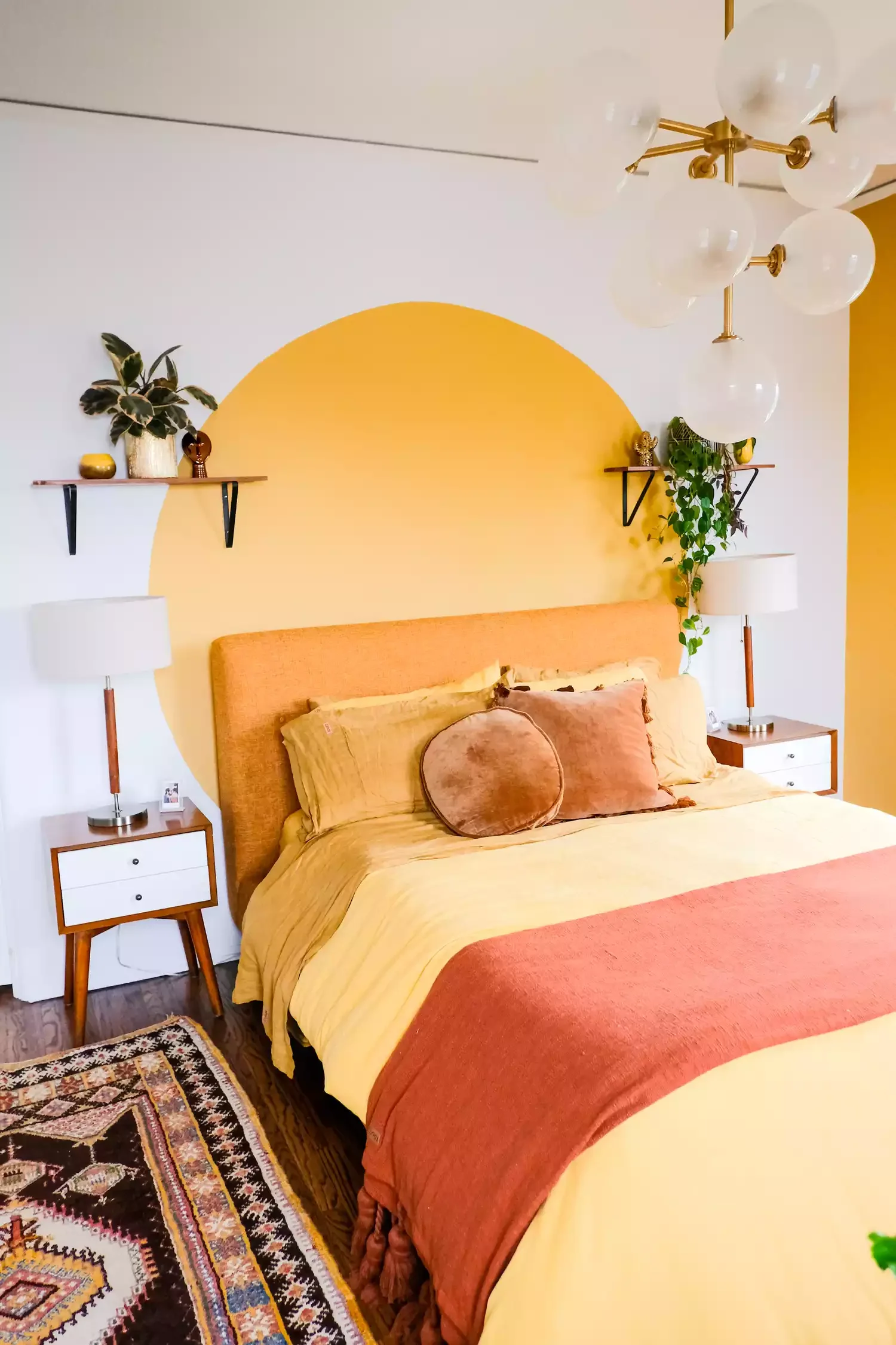 22 Creative Wall Painting Ideas to Transform Every Room in Your Home 10 Bed Wall Accent