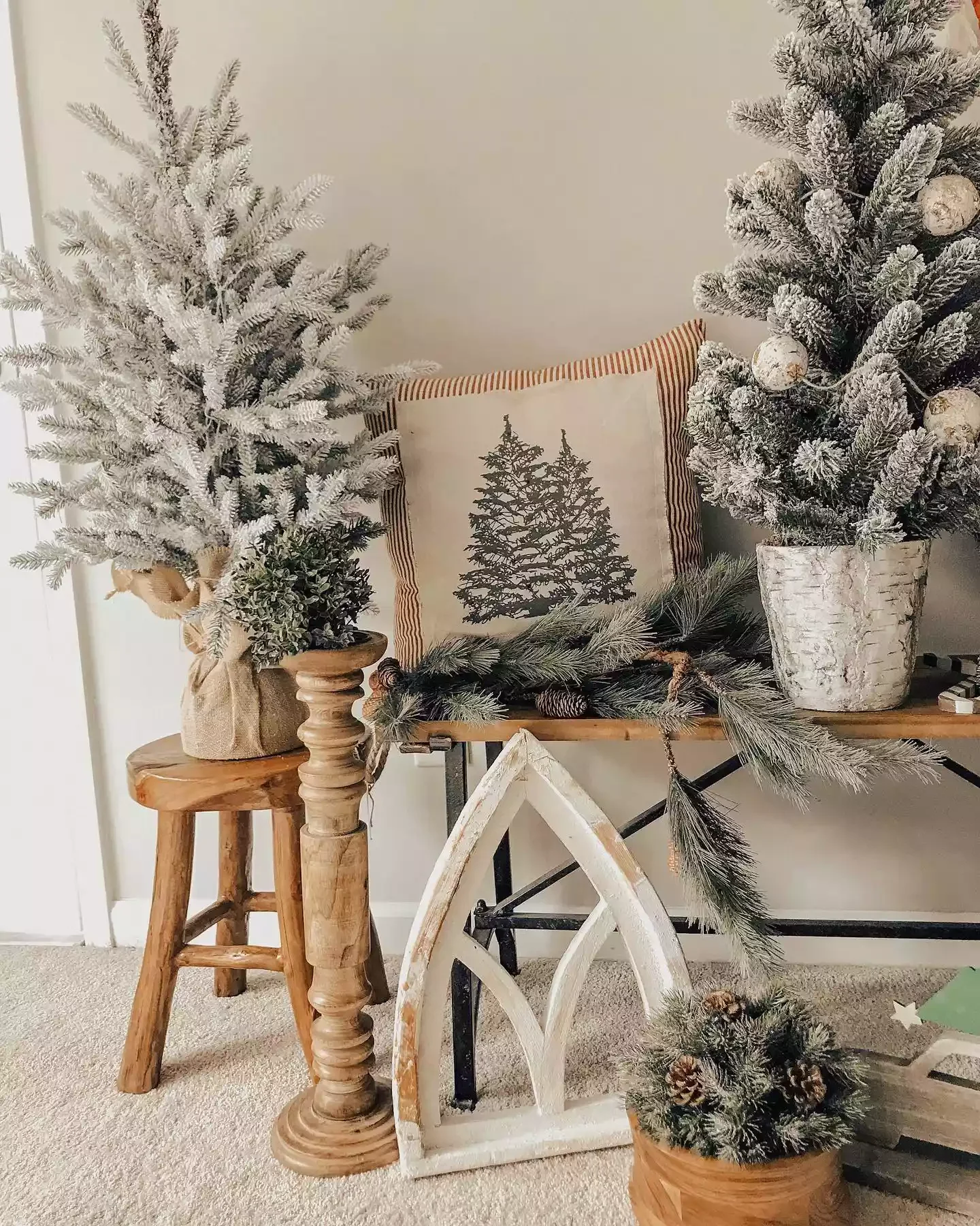 32 Stunning White Christmas Tree Ideas That Will Transform Your Holiday Decor 16 Bedeck a Bench