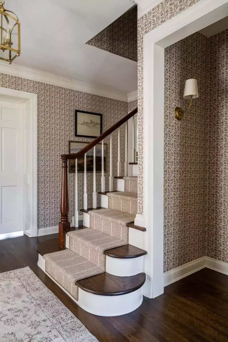 35 Stunning Stair Runner Ideas That Transform Your Home's Style and Comfort 3 Beige Stripe Stair Runner