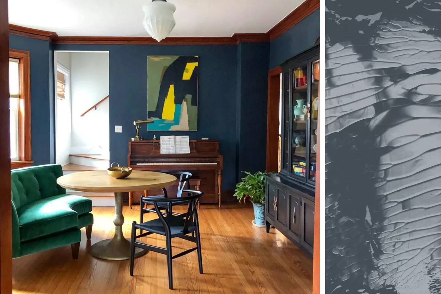 15 Stunning Dark Trim Color Combinations That Transform Your Home 4 Benjamin Moore Blue Note