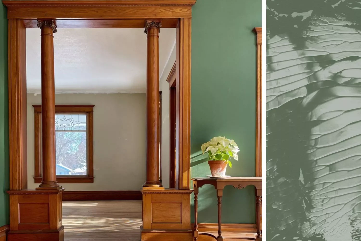 15 Stunning Dark Trim Color Combinations That Transform Your Home 5 Benjamin Moore Peale Green