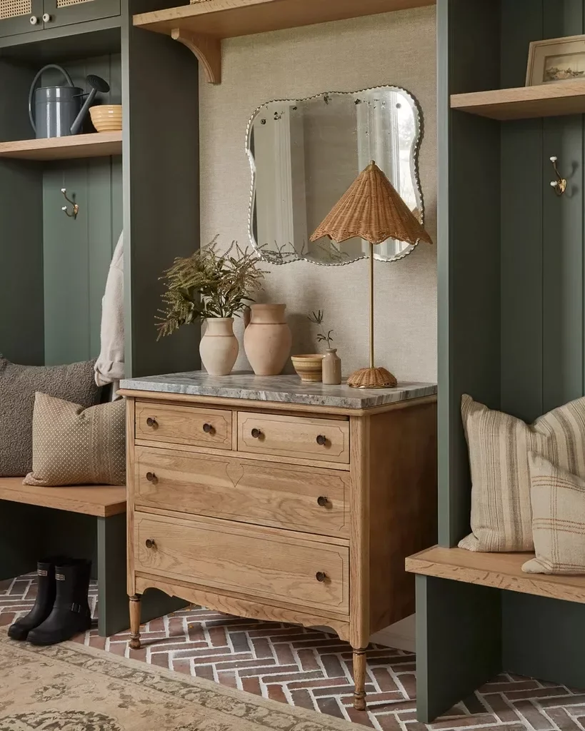 51 Cozy Farmhouse Wall Decorating Ideas That'll Transform Your Space 22 Beveled Mirror