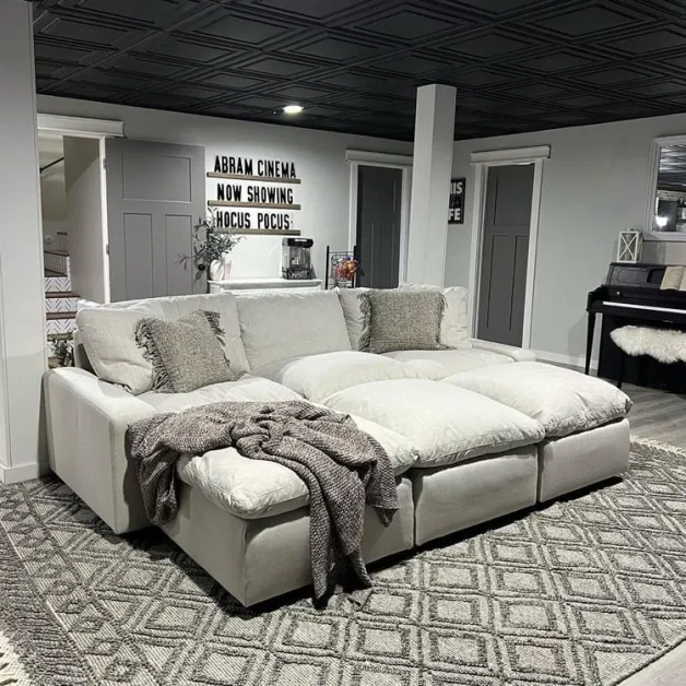 13 Basement Ceiling Ideas to Transform Your Space 1 Black Ceiling Tiles