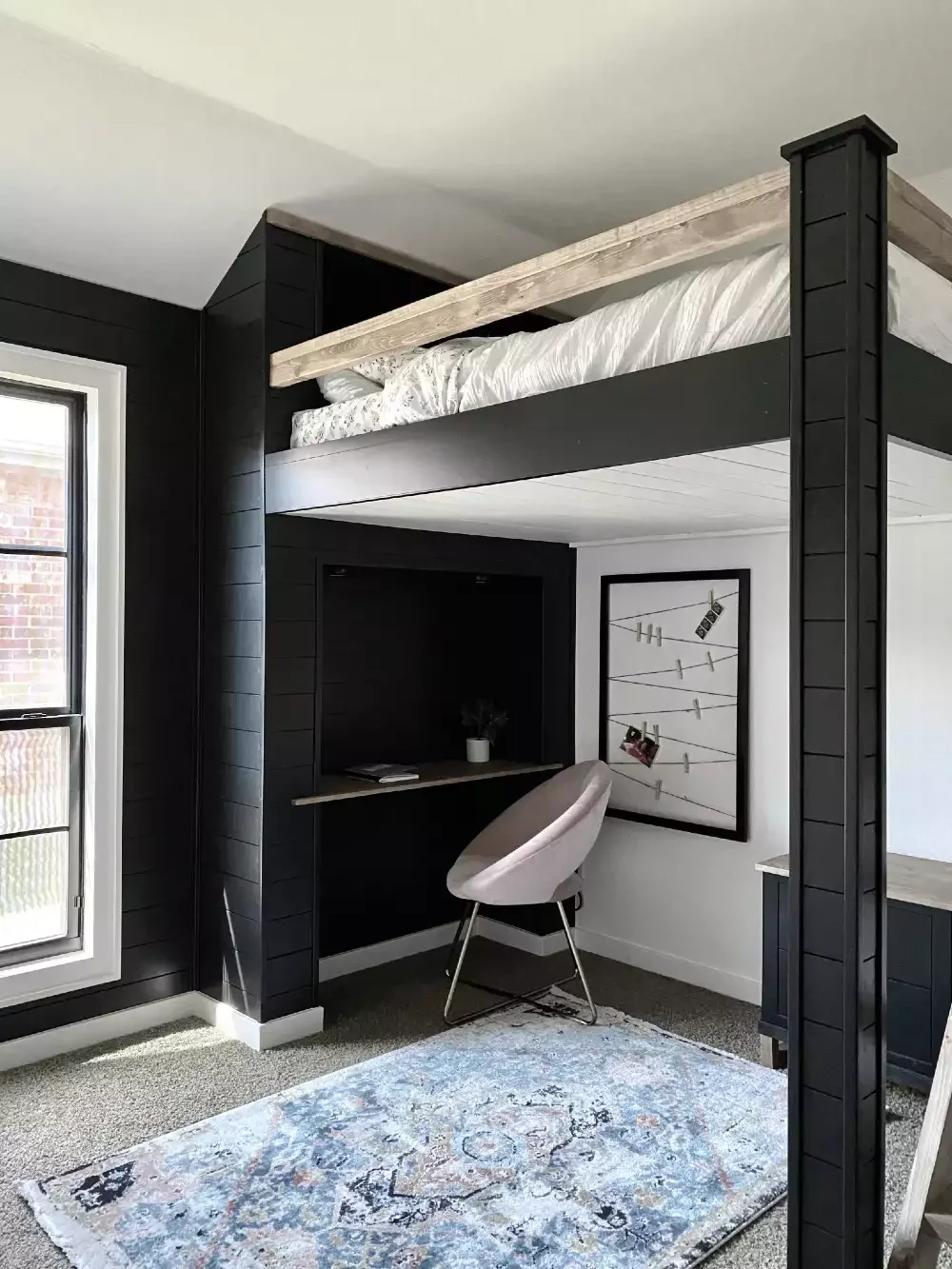 17 Creative DIY Loft Bed Projects to Transform Your Small Space 14 Black DIY Loft Bed