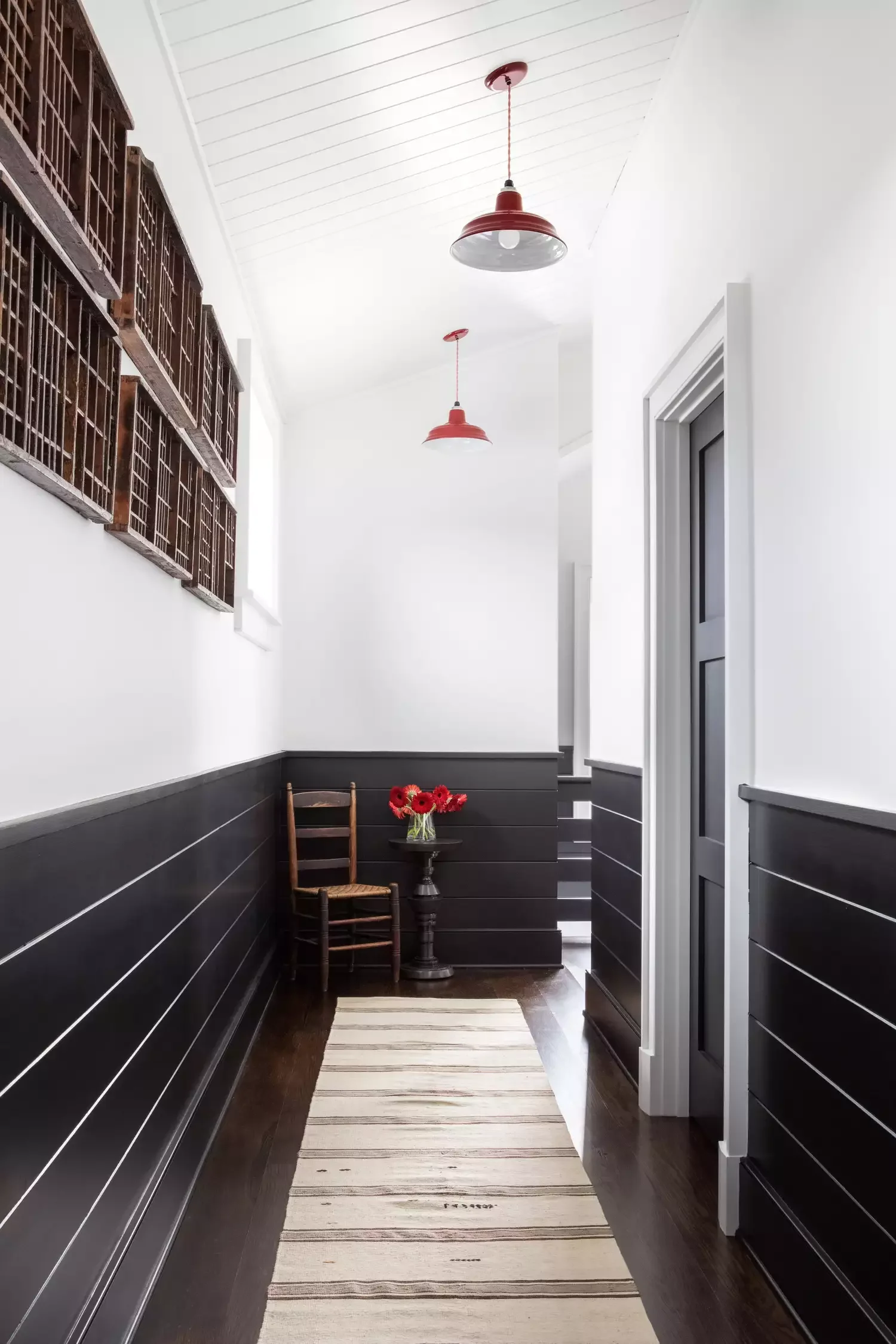 35 Stunning Black Door and White Trim Combinations That Create Perfect High-Contrast Drama 30 Black Door and Wainscoting