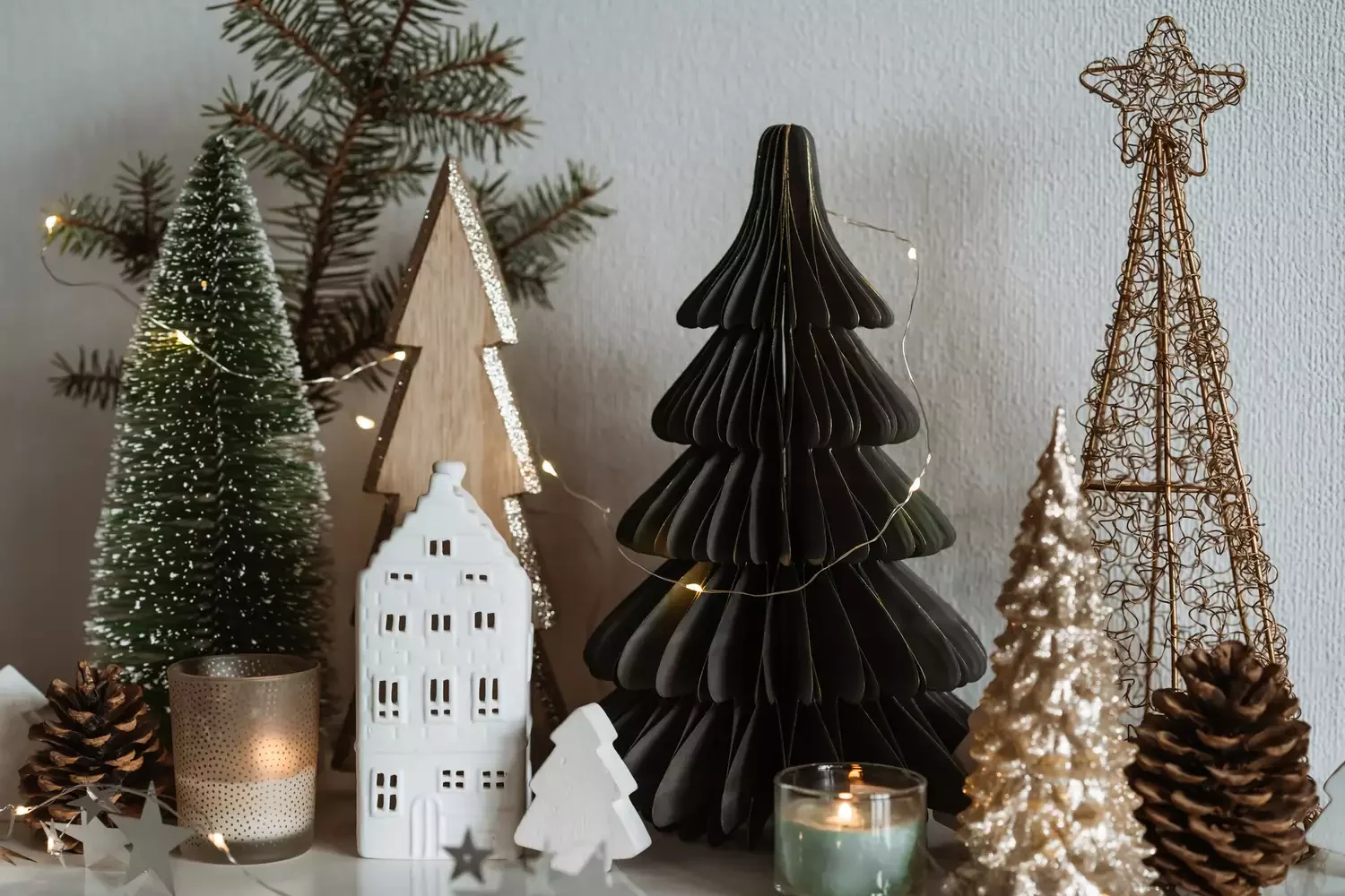 22 Stunning Black Christmas Tree Ideas That Will Transform Your Holiday Decor 19 Black Paper Mini Tree