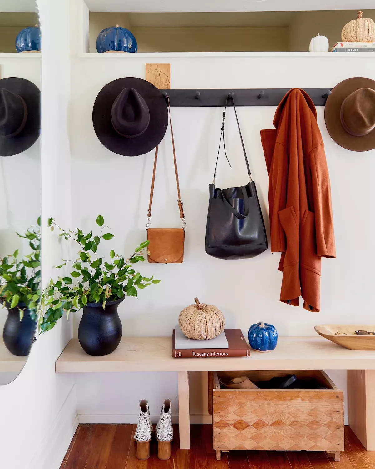 25 Stylish Hat Storage Solutions That Keep Your Collection Organized Black Peg Rack