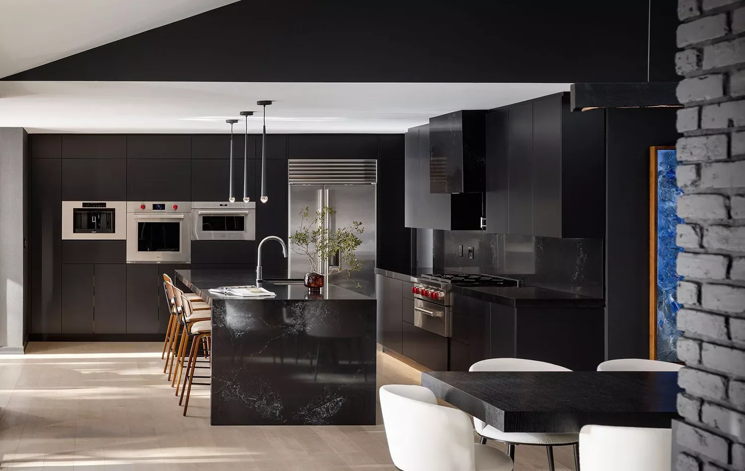 42 Stunning Kitchen Countertop Ideas to Transform Your Space Black Quartz Waterfall Edge