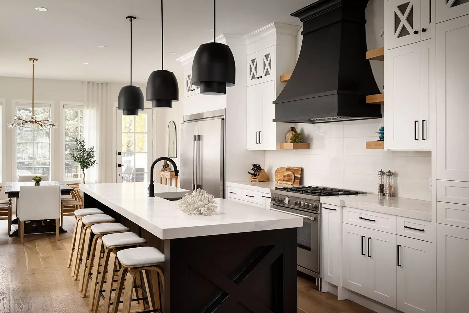 37 White Backsplash Ideas That Transform Any Kitchen Style Black Range Hood