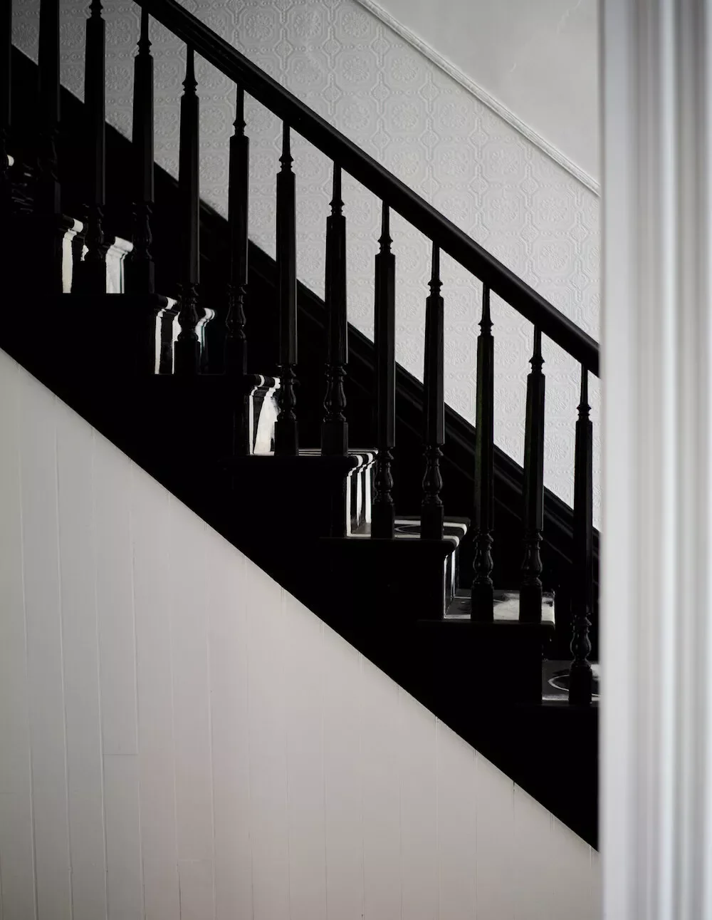 20 Bold Black Staircase Ideas That Will Transform Your Home 18 Black Stairs, White Walls