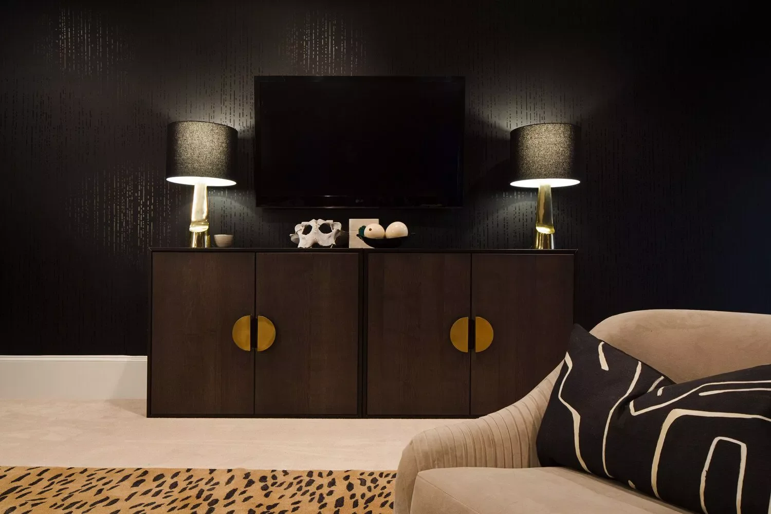 35 Stylish TV Wall Ideas That Transform Your Living Space 16 Black TV Wall