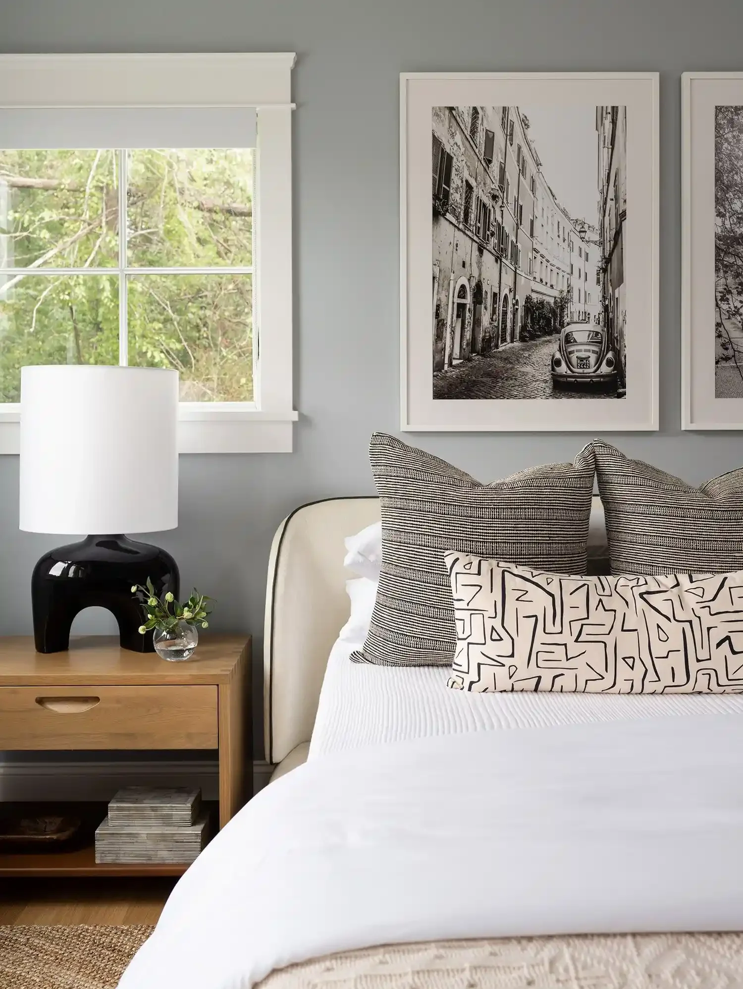 66 Creative Ways to Transform the Wall Above Your Bed Into a Stunning Focal Point Black-and-White Photography