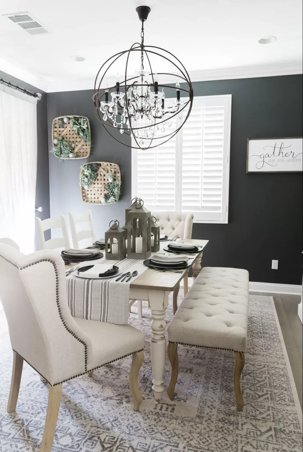 34 Creative Table Runner Ideas to Transform Your Dining Space Black-and-White Table Runner