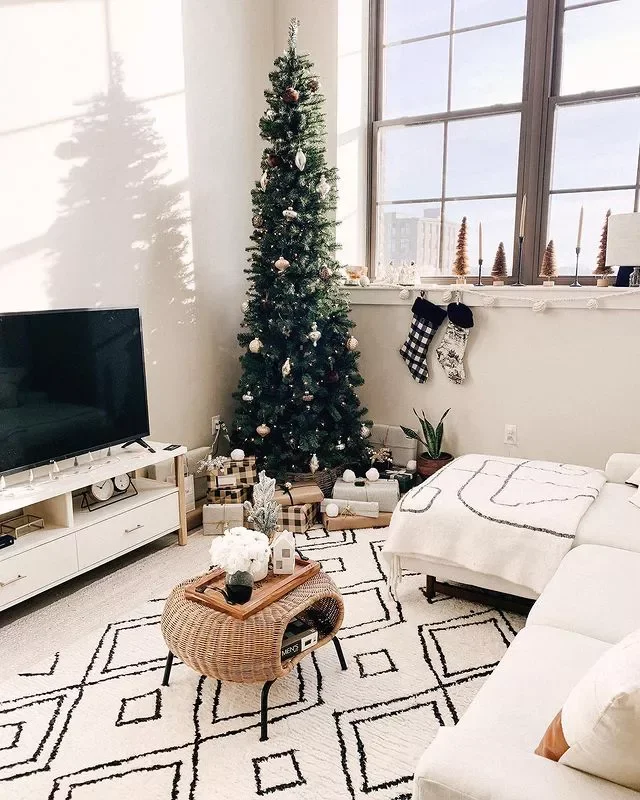 60 Stunning Christmas Tree Ideas to Transform Your Home This Holiday Season 26 Black-and-White Tree