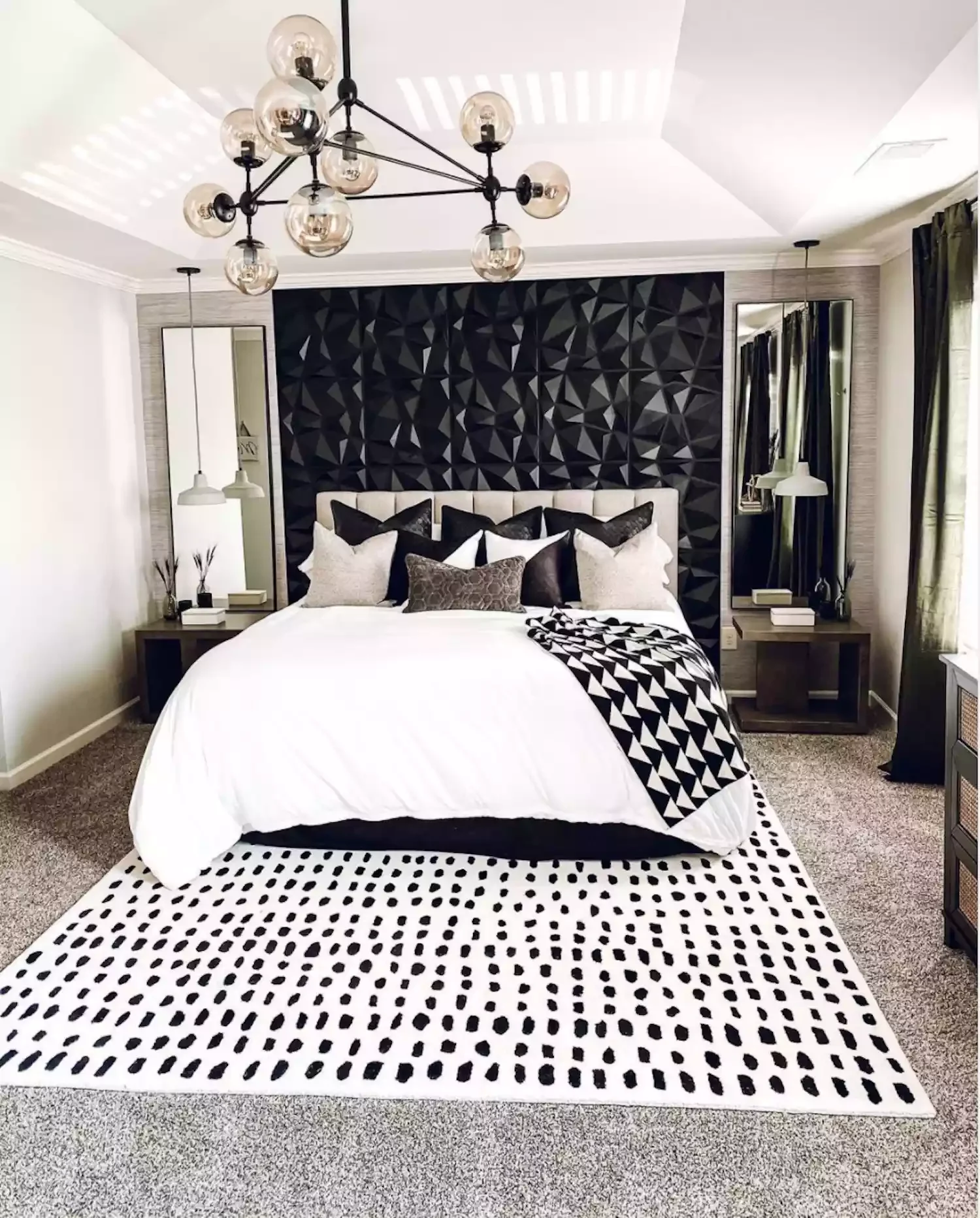 72 Contemporary Bedroom Design Ideas That Transform Your Space Black and White for Bold Contrasts