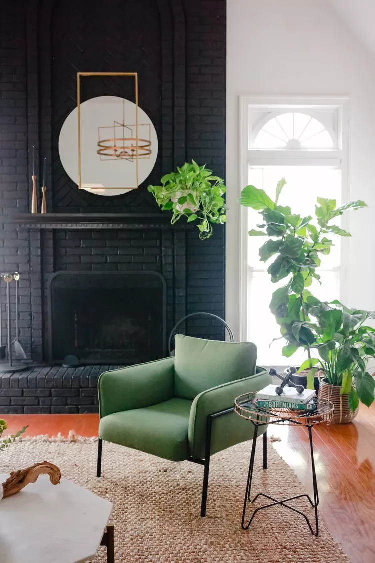 92 Living Room Styling Ideas That Will Transform Your Space Blacken the Fireplace
