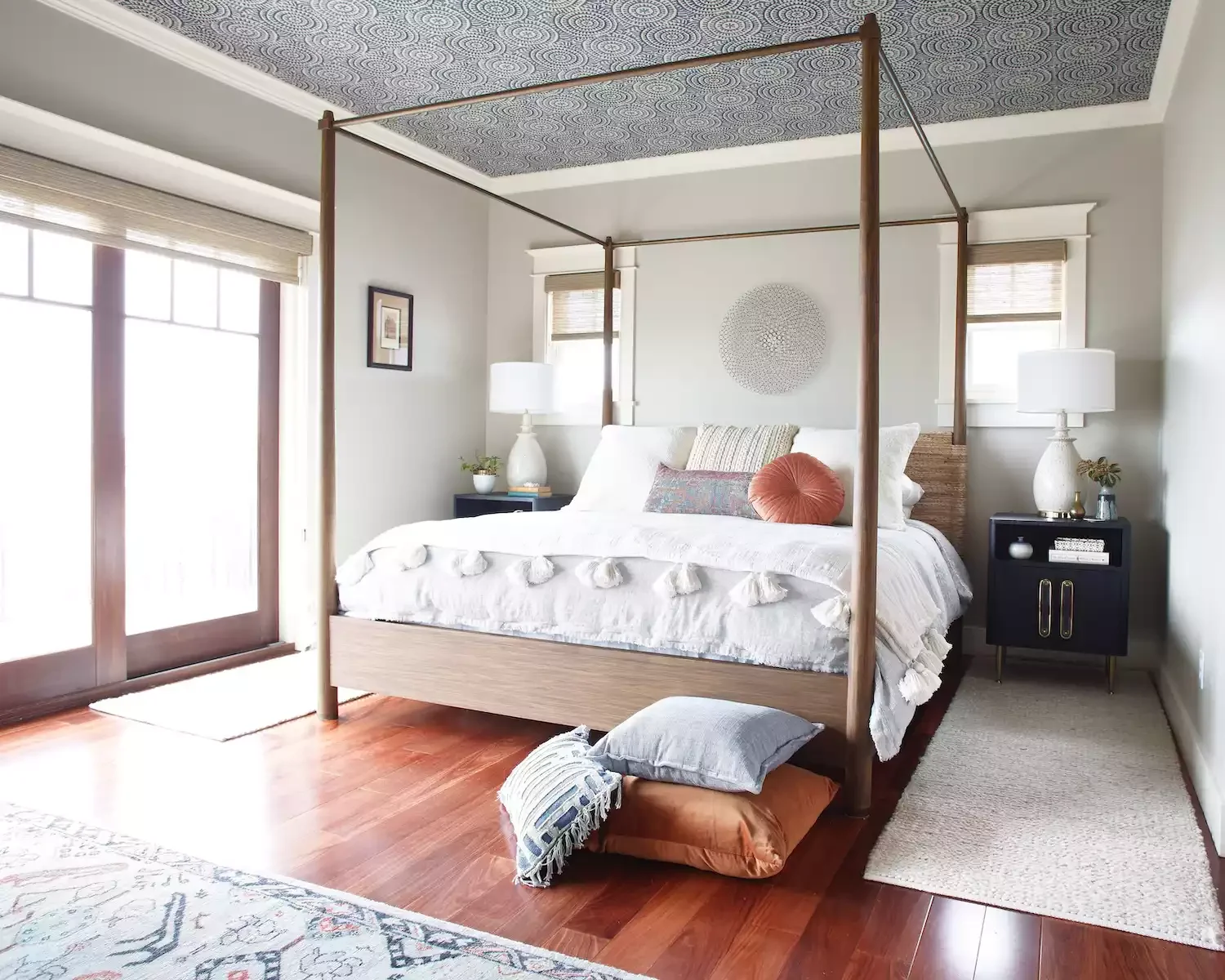 33 Stunning Ceiling Wallpaper Ideas to Transform Your Home's Fifth Wall 21 Block Print Wallpaper