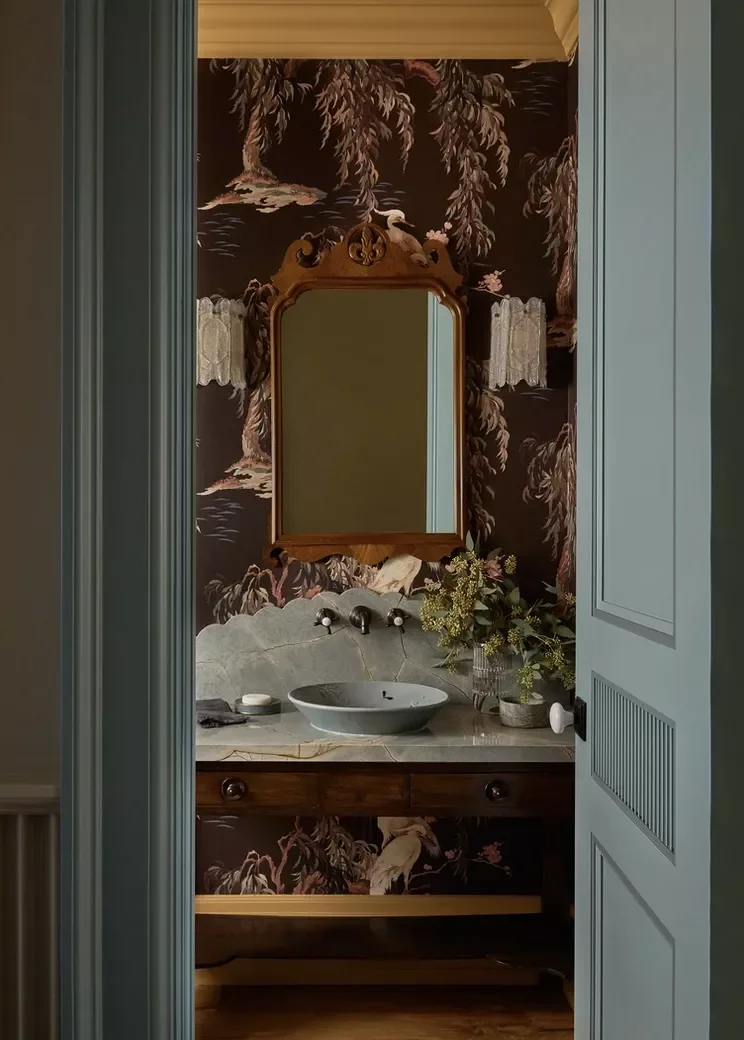 30 Stunning Bathroom Door Designs That Will Transform Your Space 5 Blue Door