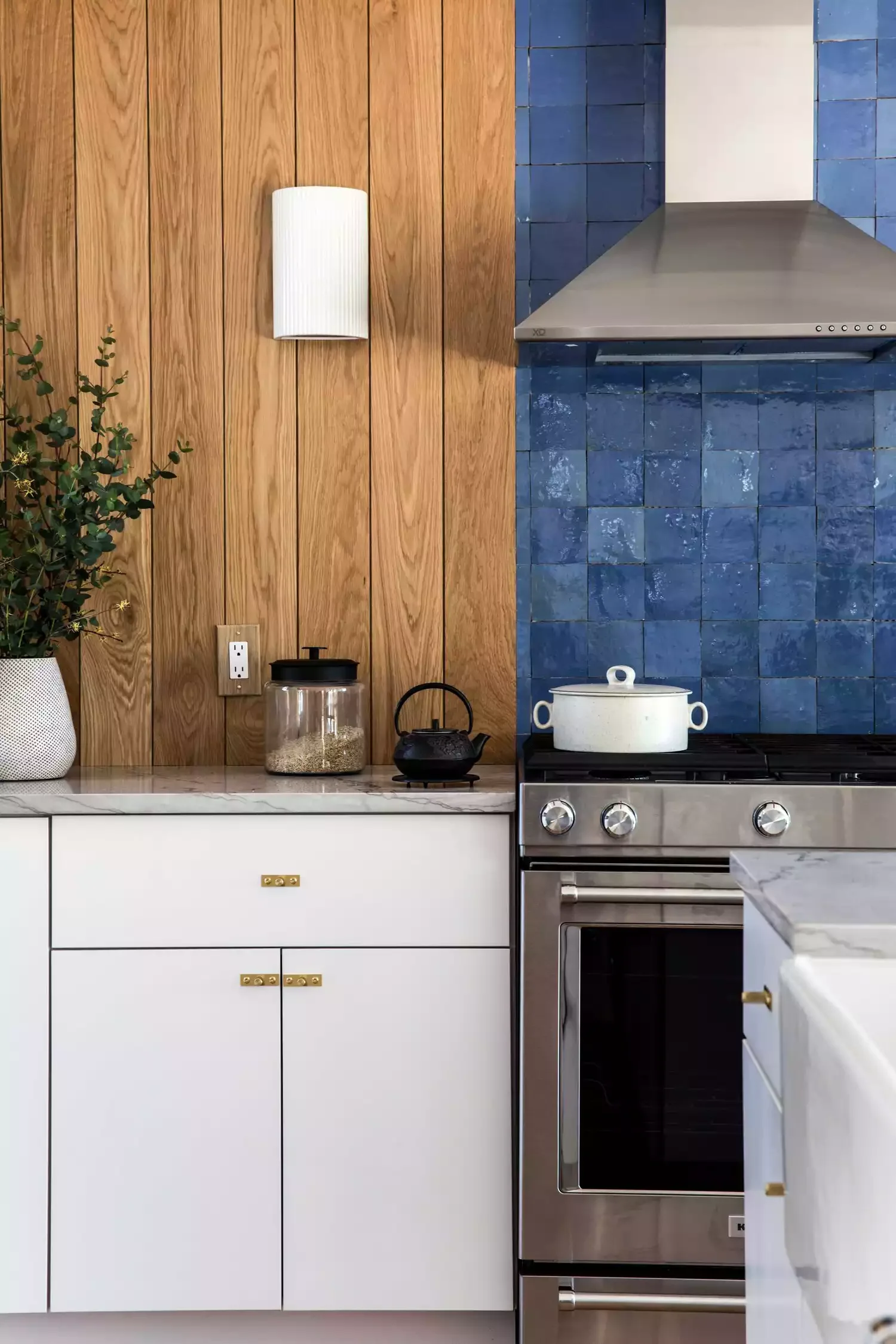 32 Stunning Blue Kitchen Design Ideas That Will Transform Your Space Blue Zellige Tile Backsplash